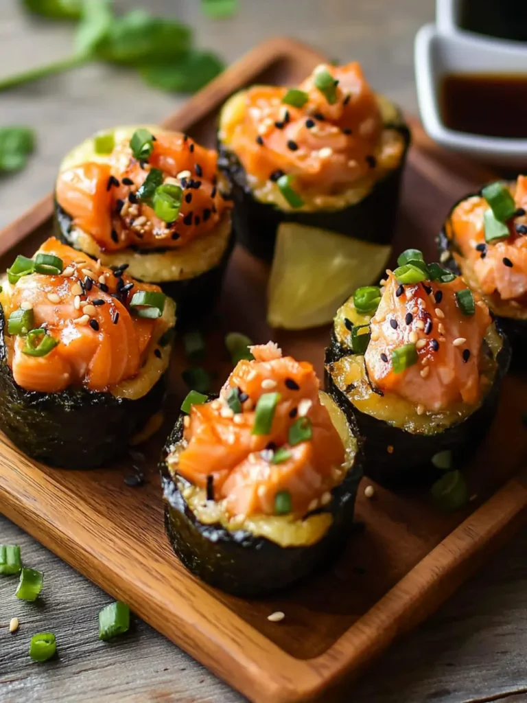 Baked Salmon Sushi Muffins