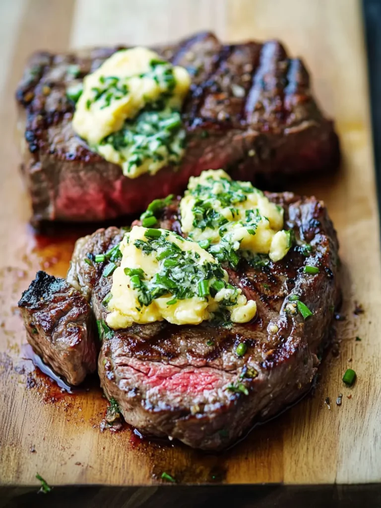 Garlic Chive Butter Grilled Steak