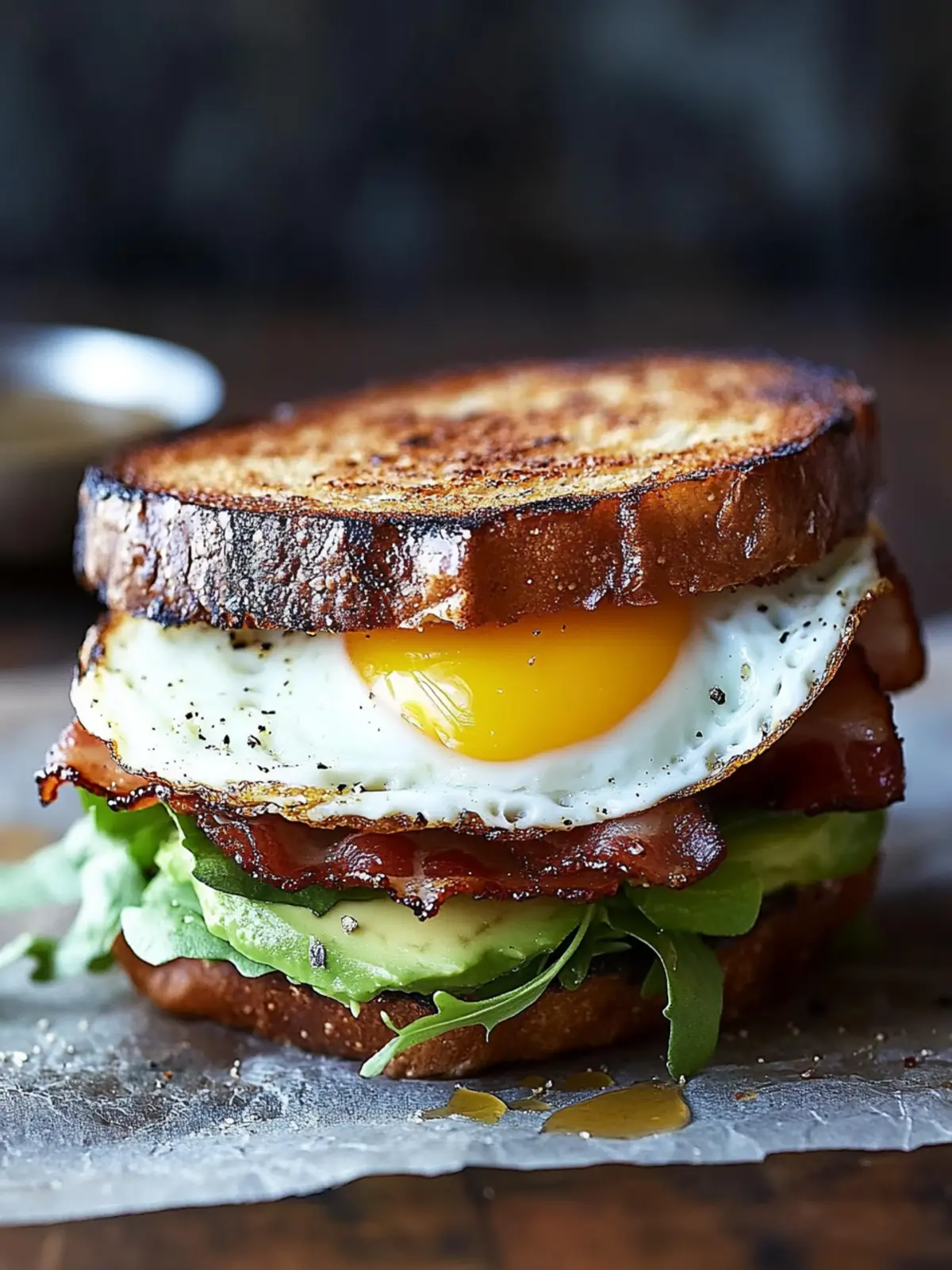 Bacon Jam Sandwich with Fried Egg and Avocado Bliss 4 Bacon Jam Sandwich with Fried Egg and Avocado