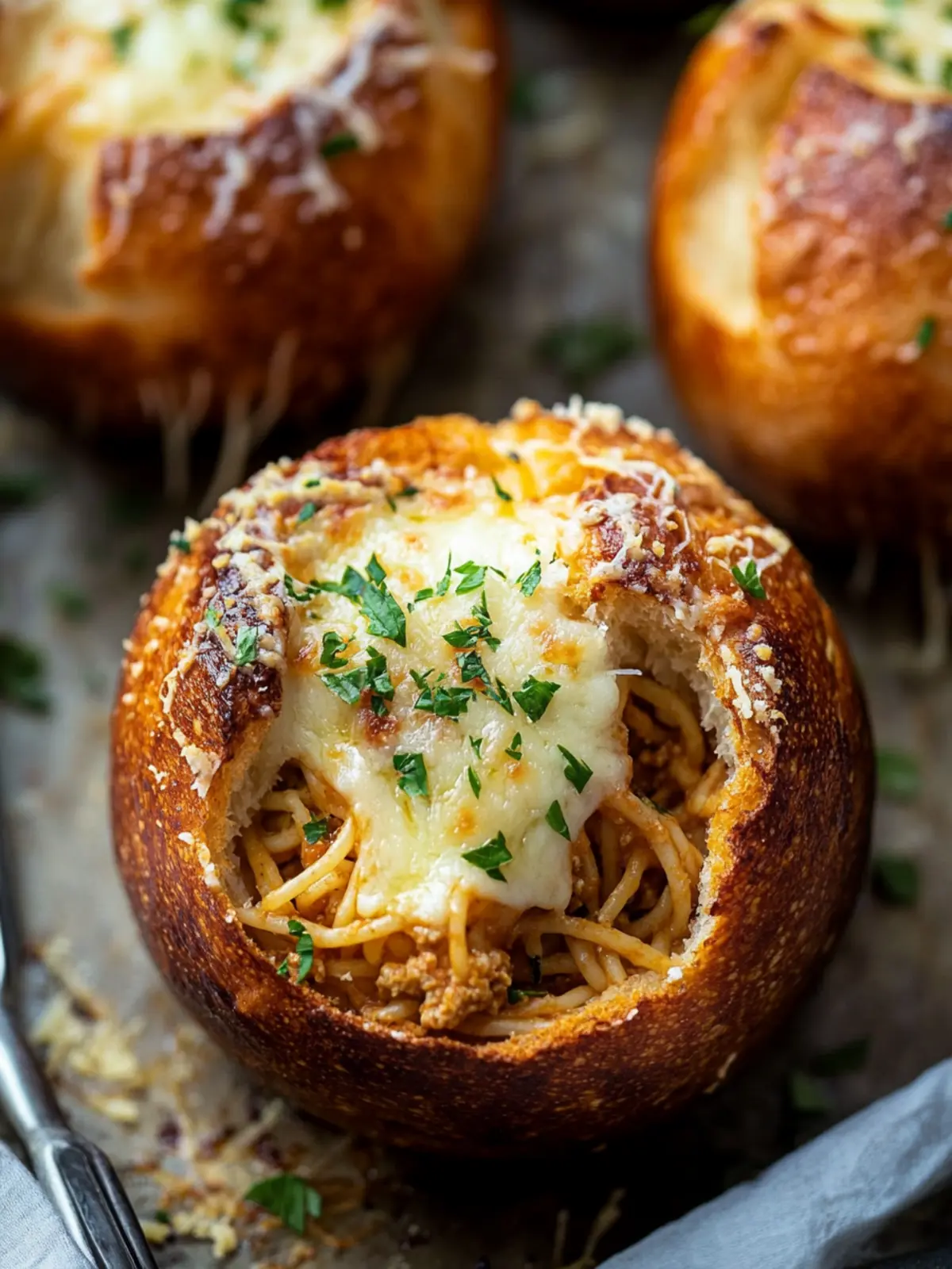 Spaghetti Garlic Bread Bowls That Transform Comfort Food 3 Spaghetti Garlic Bread Bowls