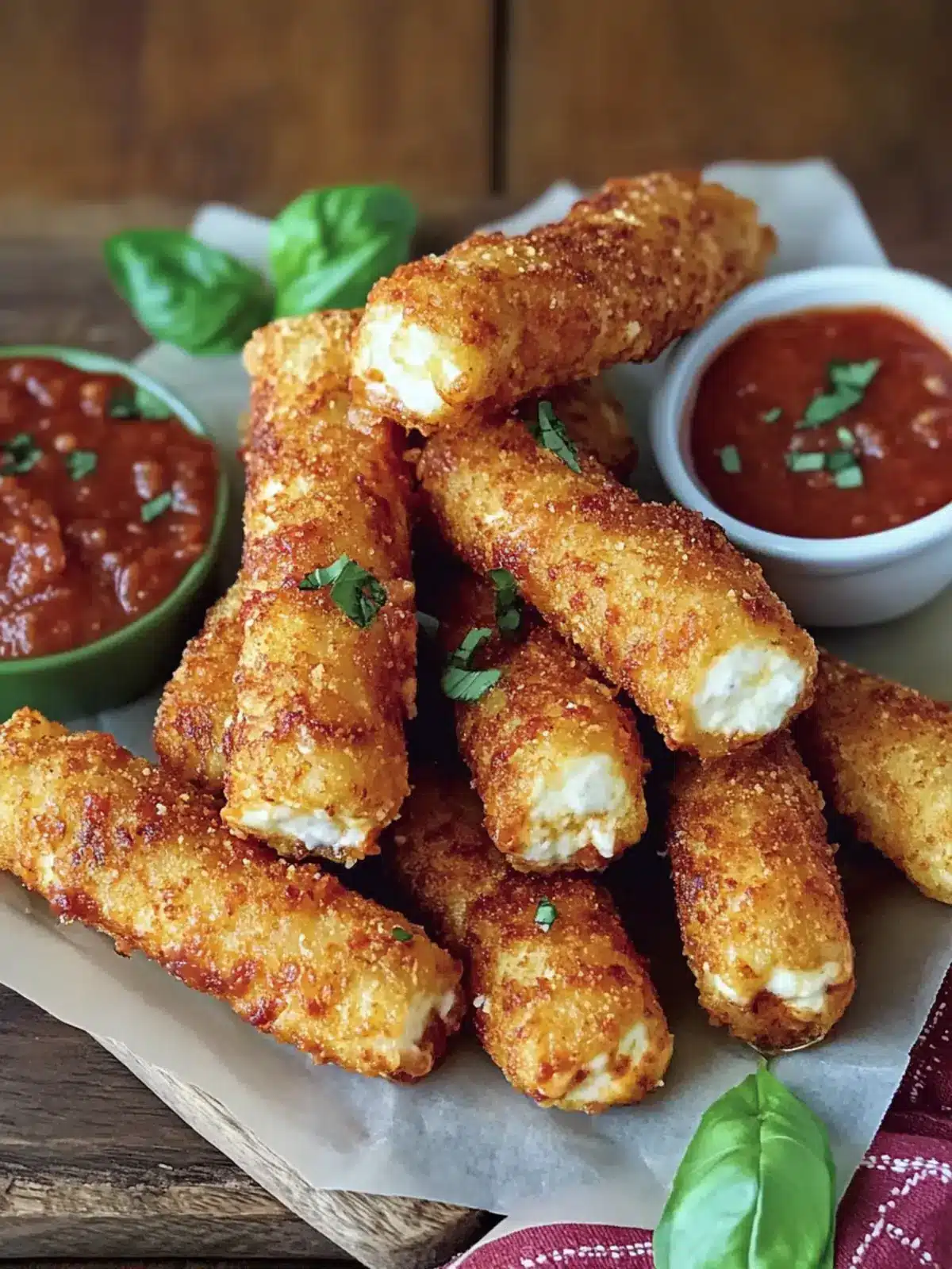Crispy Baked Mozzarella Sticks with Marinara for Fun Snacks 3 Crispy Baked Mozzarella Sticks with Marinara
