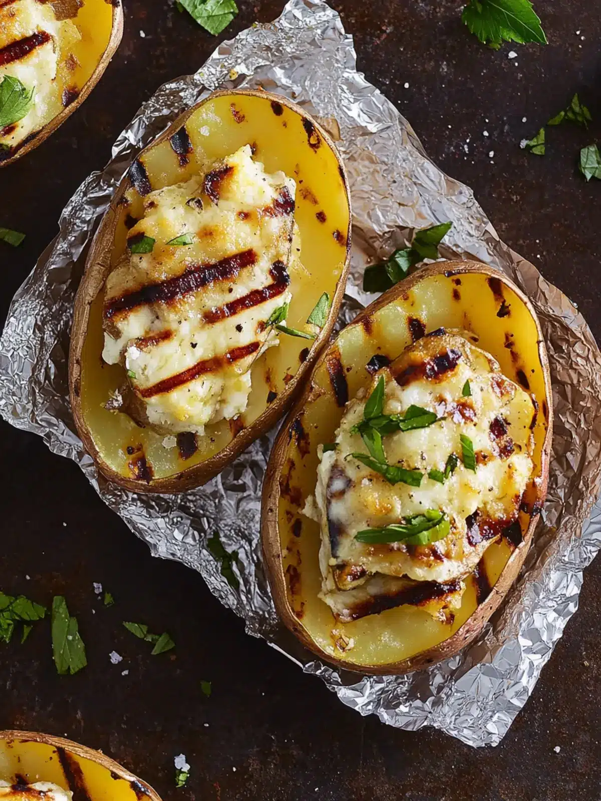 Grilled Baked Potatoes