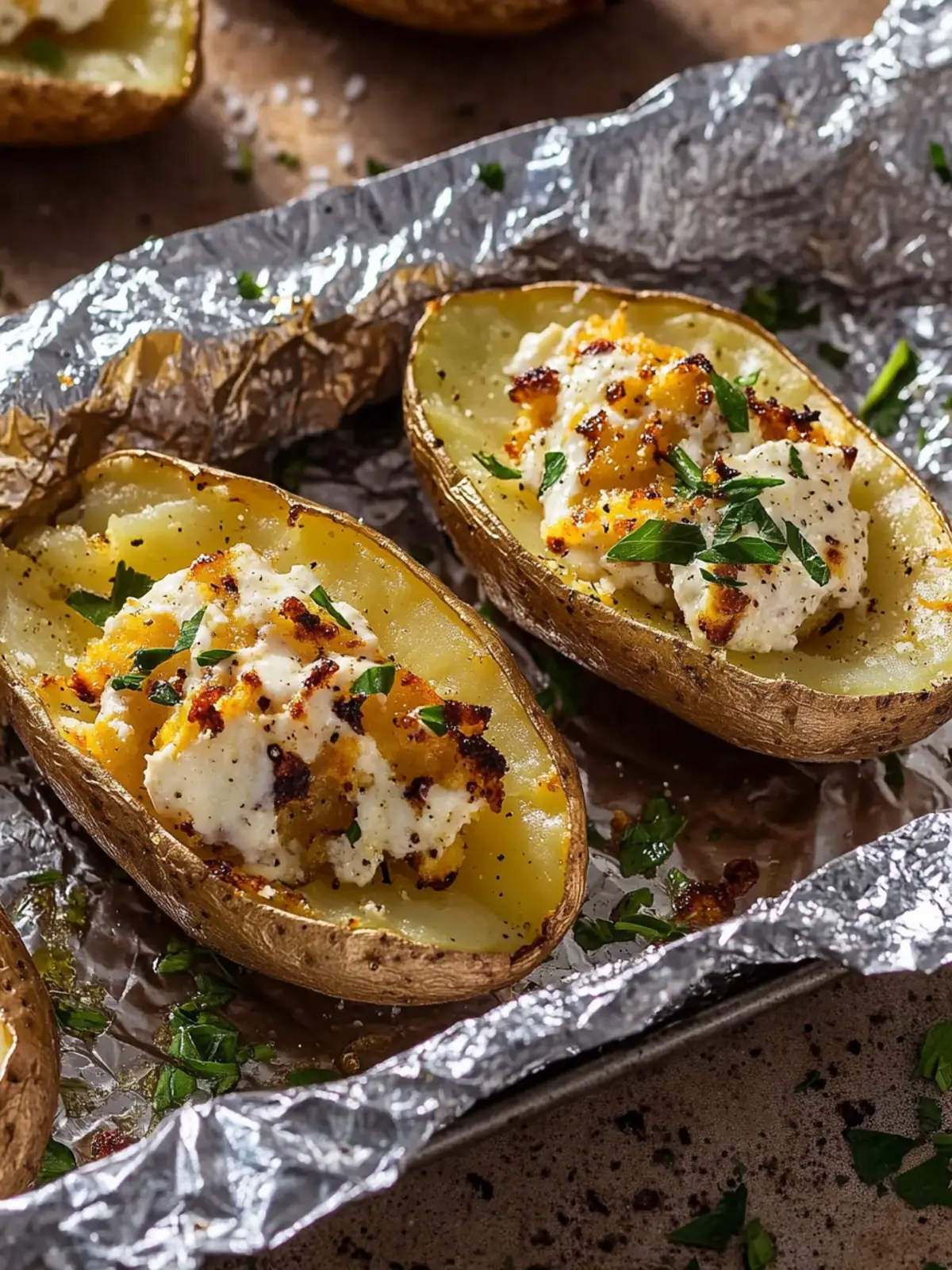 Grilled Baked Potatoes