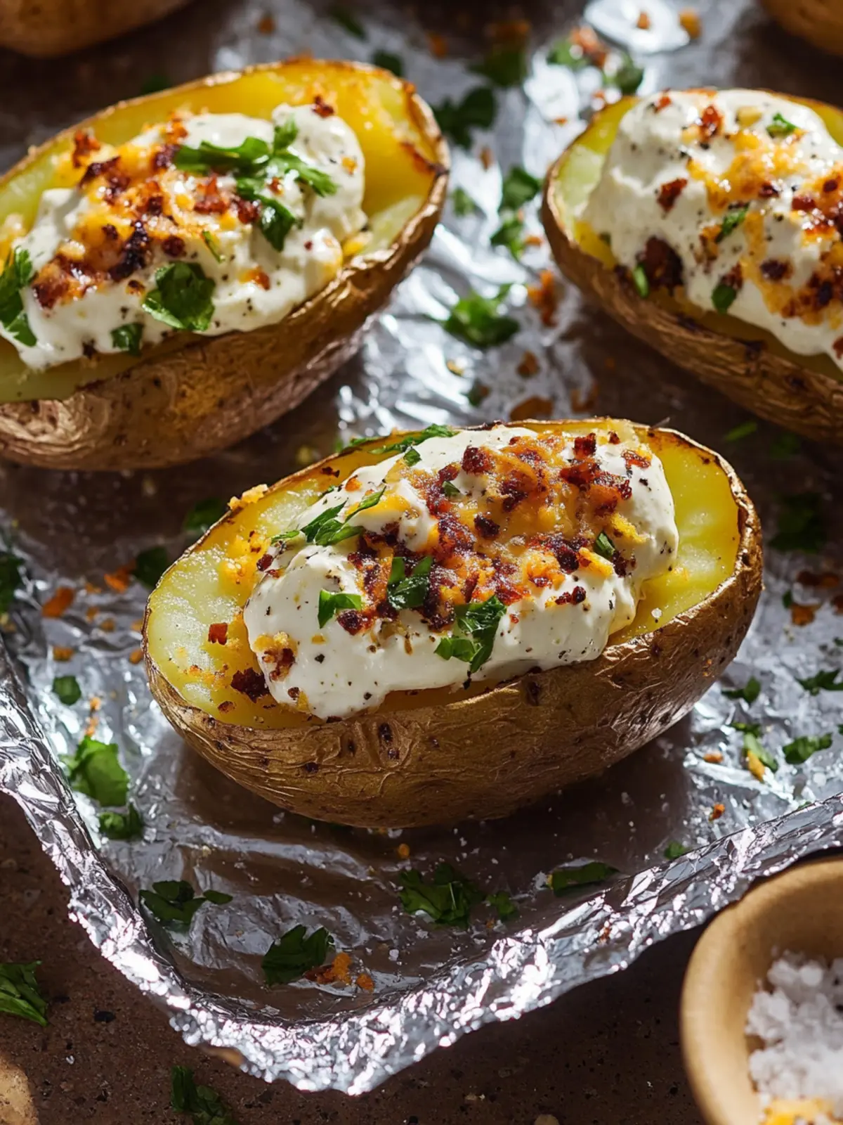Grilled Baked Potatoes