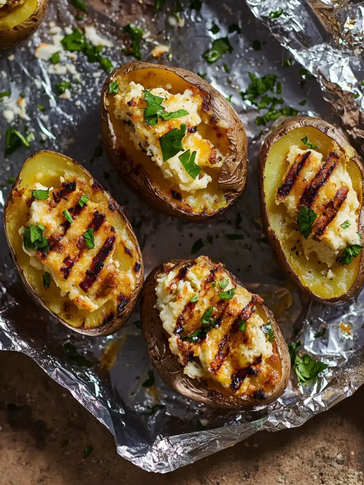 Grilled Baked Potatoes