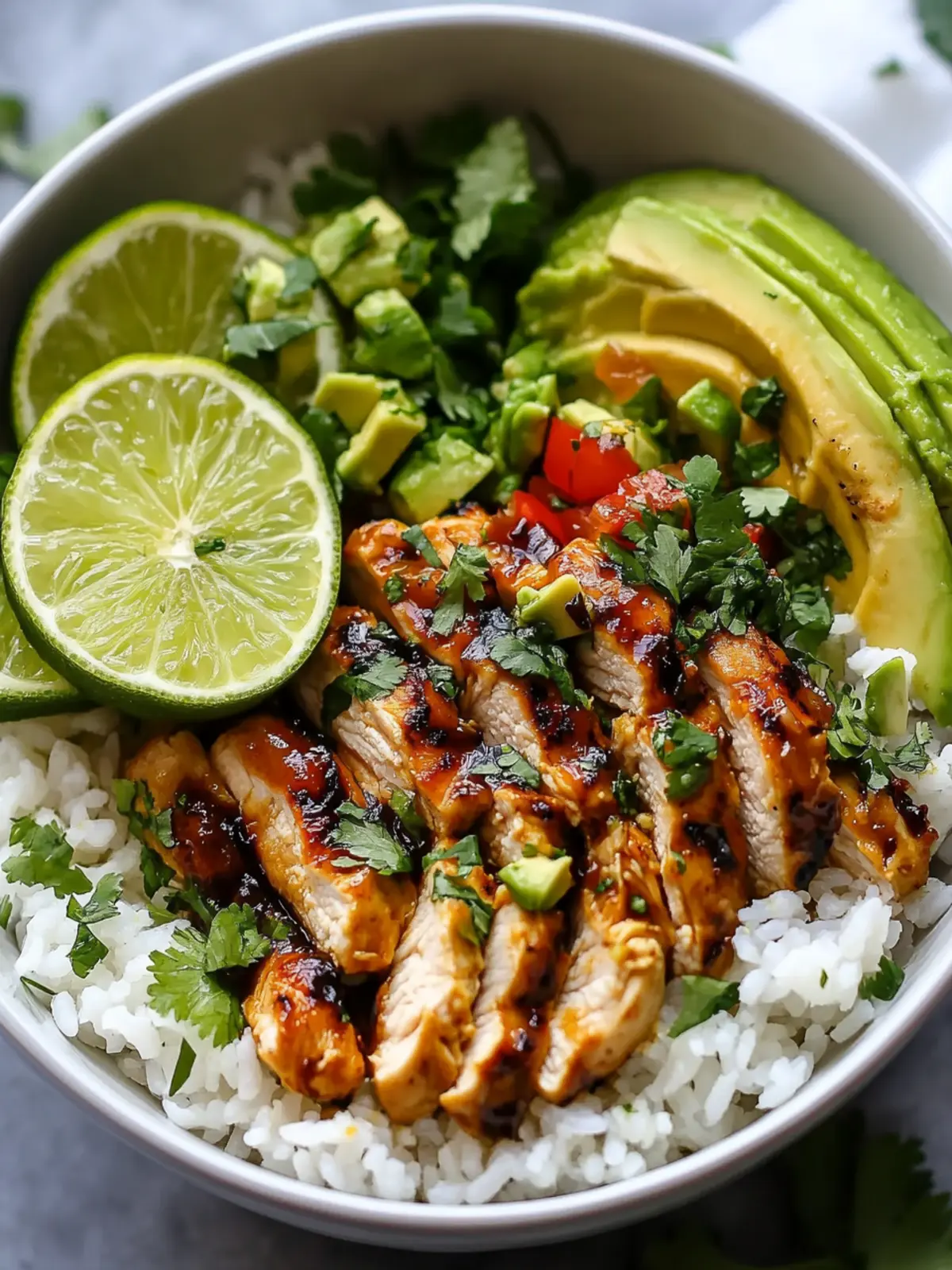 Zesty Honey Lime Chicken & Avocado Rice Bowl Delight 3 Honey Lime Chicken & Avocado Rice Bowl