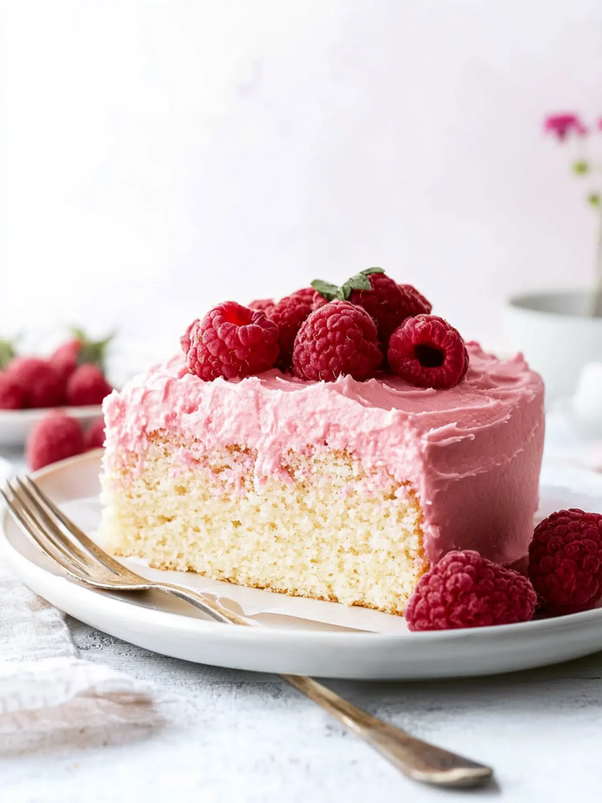 Delicious Almond Cake with Raspberry Frosting to Impress! 2 Almond Cake with Raspberry Frosting