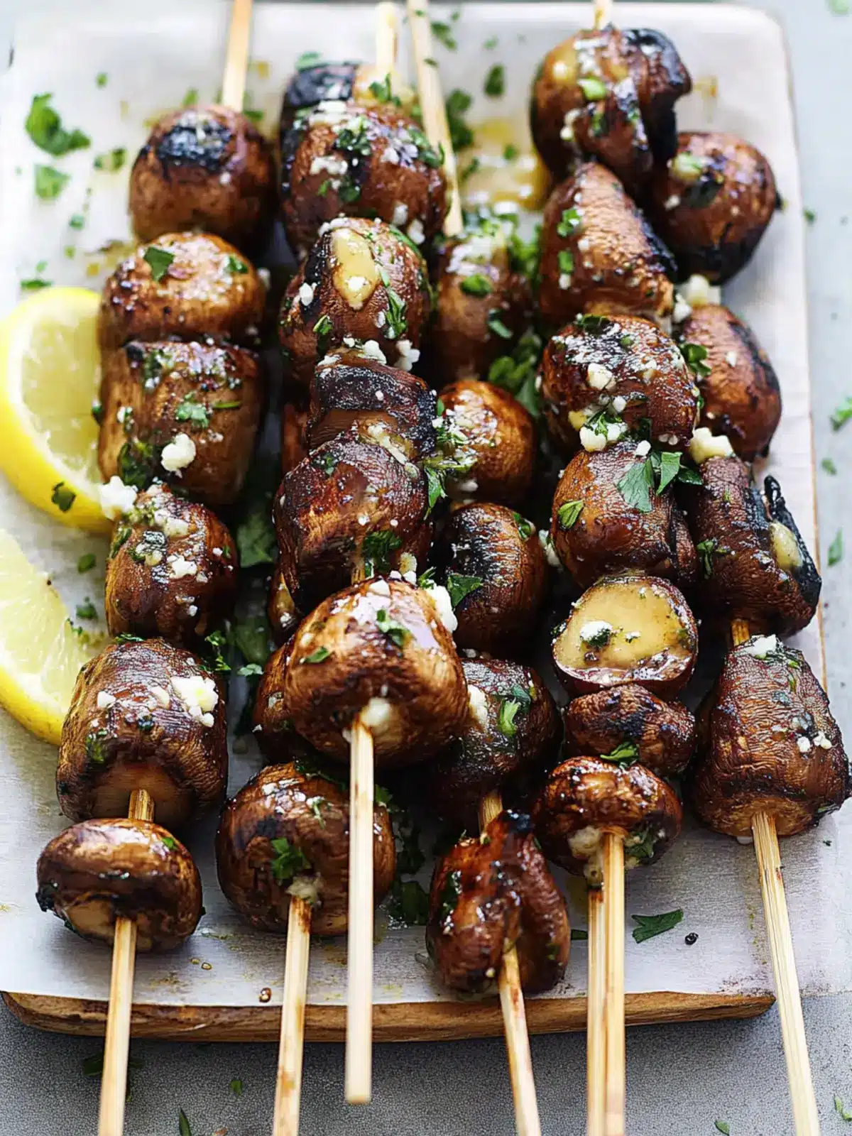 Garlic Butter Mushroom Kebab