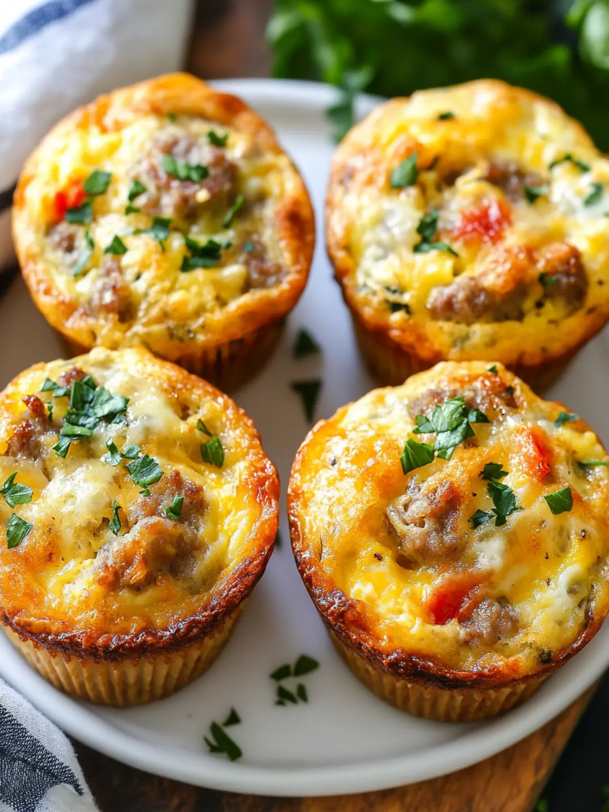Sausage and Cheese Egg Muffins