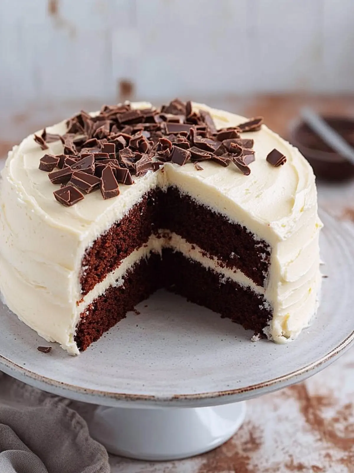 Decadent Chocolate Cake with Vanilla Frosting Bliss 4 Chocolate Cake with Vanilla Frosting