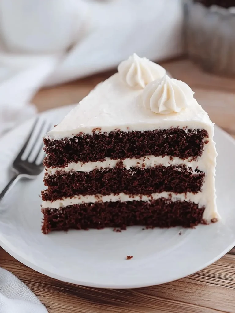 Chocolate Cake with Vanilla Frosting
