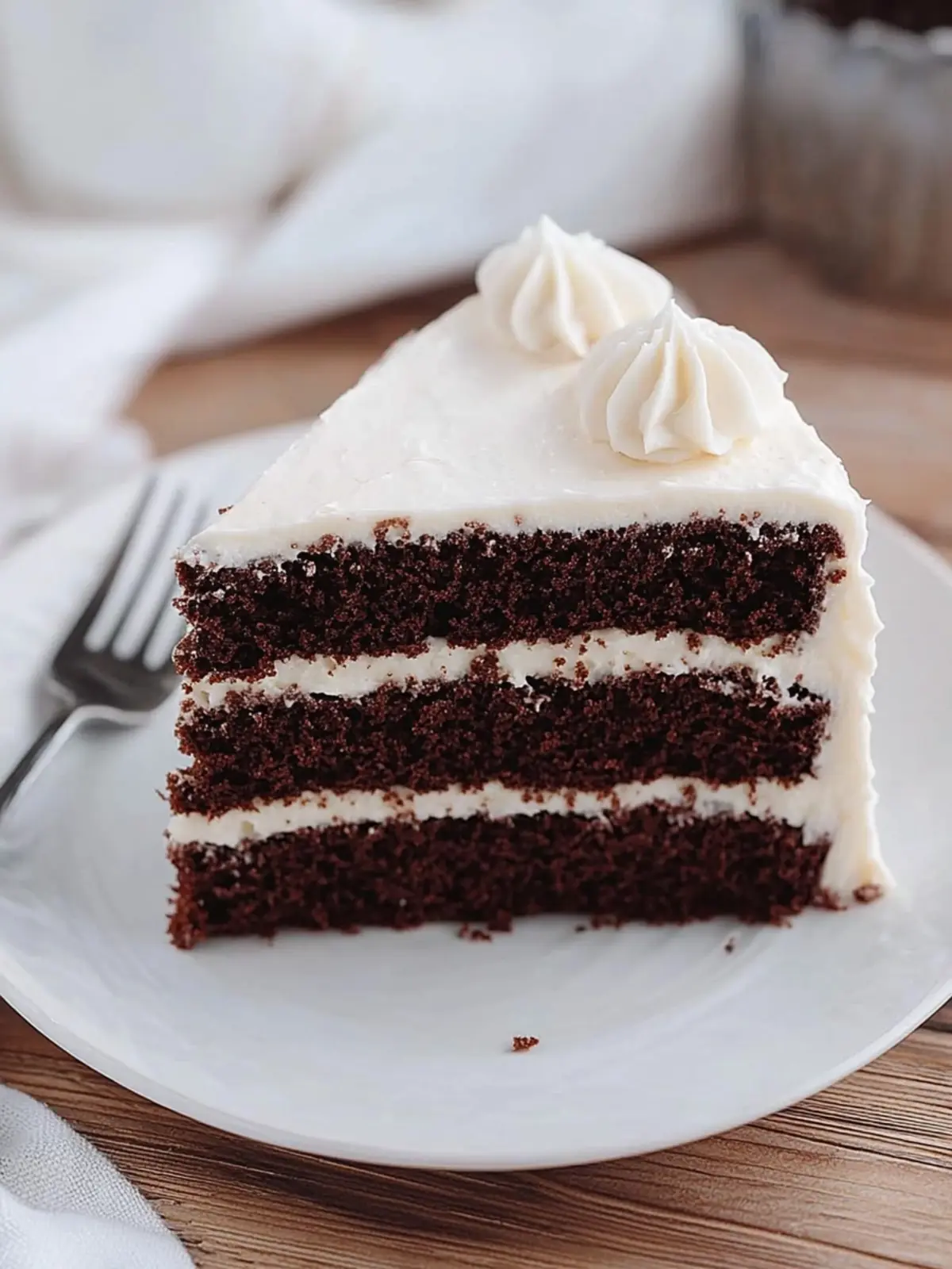 Decadent Chocolate Cake with Vanilla Frosting Bliss 5 Chocolate Cake with Vanilla Frosting