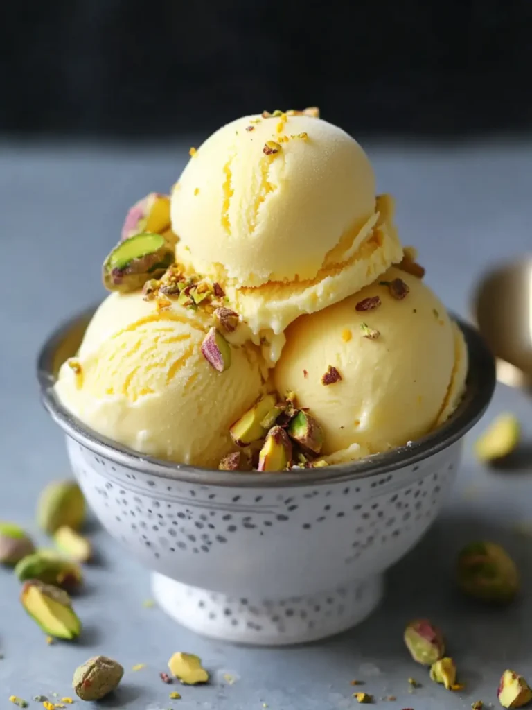 Saffron Pistachio Ice Cream
