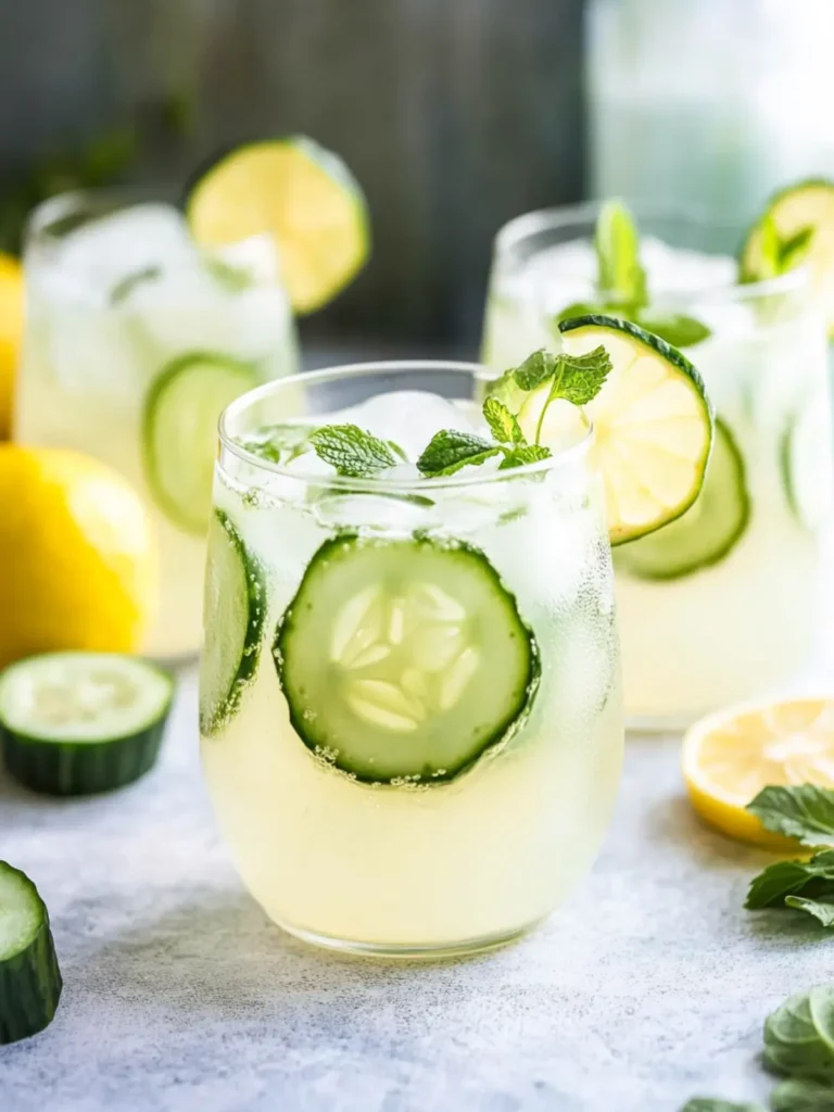 The BEST Cucumber Vodka Cocktail with Lemonade
